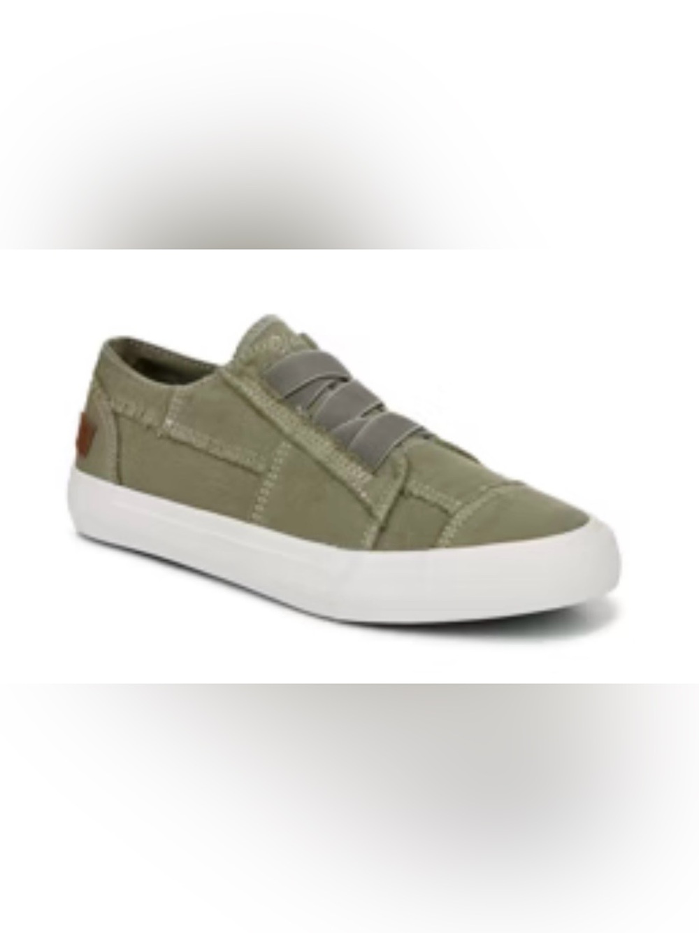 Blowfish Women’s Olive Slip-On Canvas Sneakers with White Sole Size 7.5